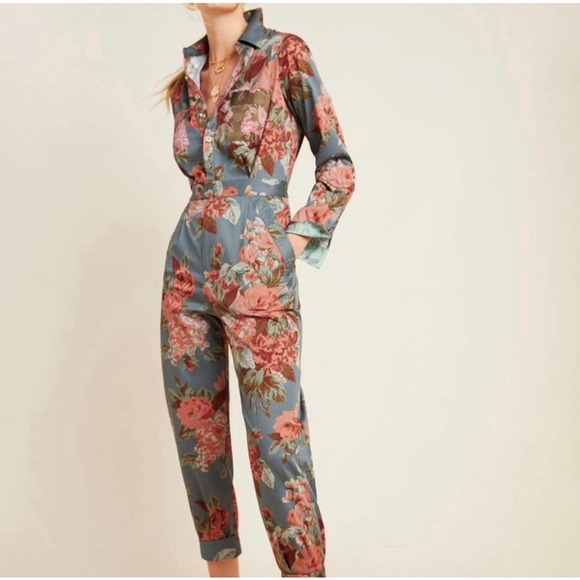 Anthropologie Fiona Utility Jumpsuit 12 - Picture 1 of 11